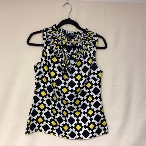 Banana Republic Tops - Banana Republic Blouse Abstract Business Office Classic Timeless Womens Size S